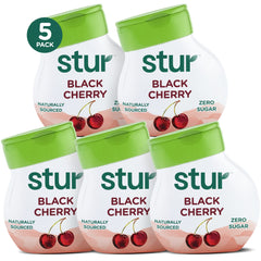Stur LWE Black Cherry 5-pack box display for on-the-go flavor