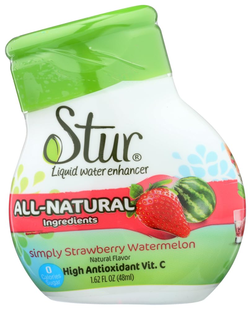 Stur Strawberry Watermelon bottle from top view ready for flavor-filled hydration on the go.