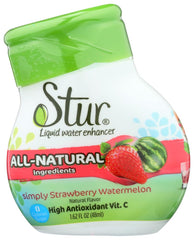 Stur Strawberry Watermelon bottle from top view ready for flavor-filled hydration on the go.