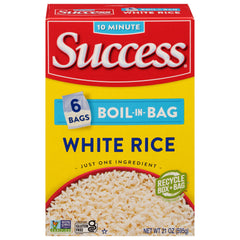 SUCCESS boil-in-bag white rice pack ready for quick, mess-free meals.