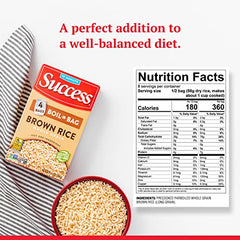 SUCCESS Brown Rice microwave cooking in bowl, fluffy and fast.