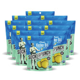 SuckerPunch classic dill pickle chips 12-pack, a convenient on-the-go snack.