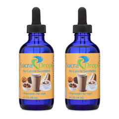 SucraDrops bottle-pour demonstrates precise drop control for easy, calorie-free sweetening in drinks.