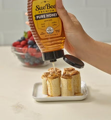 Sue Bee squeeze bear USA bottle ready for pantry baking and tea