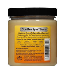 Sue Bee Premium Spun Honey spread close-up, irresistibly spreadable on toast.