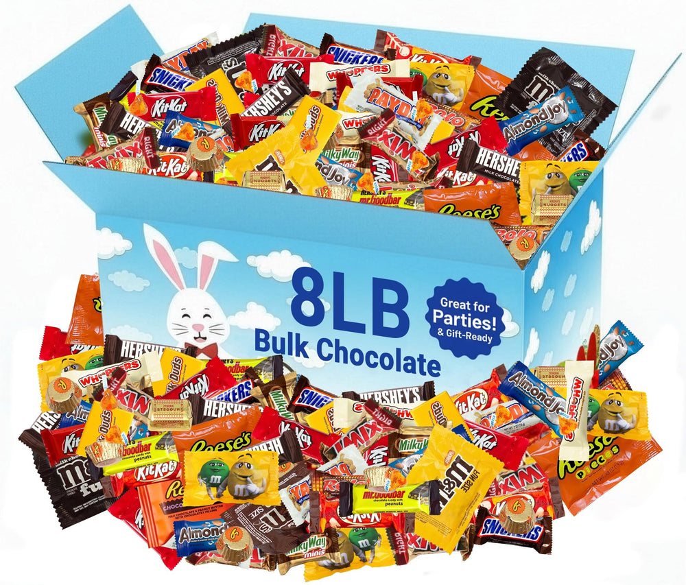 SUGADELIC assorted chocolate variety pack display for parties and gatherings, offering crowd-pleasing flavors.