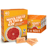 Sugar In The Raw monk fruit packets in box, convenient zero-calorie sweetener for everyday use