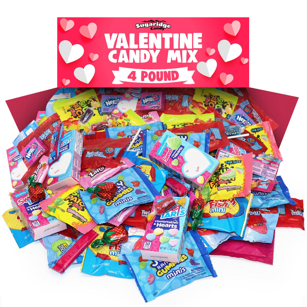Sugaridge Valentine candy bulk 4lb pack ready for easy classroom sharing