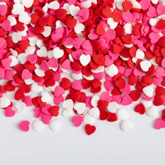 Sugarzy edible heart sprinkles for cake decor add vibrant color to your sweet treats.