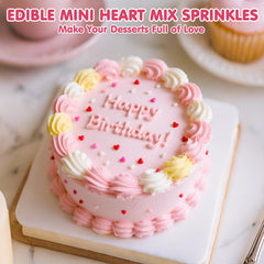 Sugarzy pink heart sprinkles add romantic flair to cookies