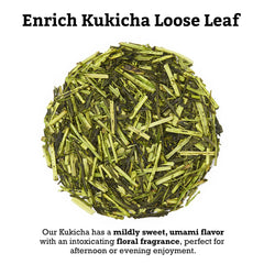 SUGIMOTO TEA Kukicha packaging in a reusable pouch to preserve freshness