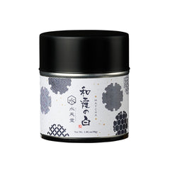 SUITENDO Wakasumi matcha tin front view, premium ceremonial grade flavor ready for whisking.