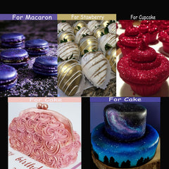 Sujoygar Ruby Red edible glitter for cake decorating delivers radiant luster on pastries