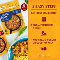 Sukhi's curry paste simmering in a pan creates rich tikka masala.