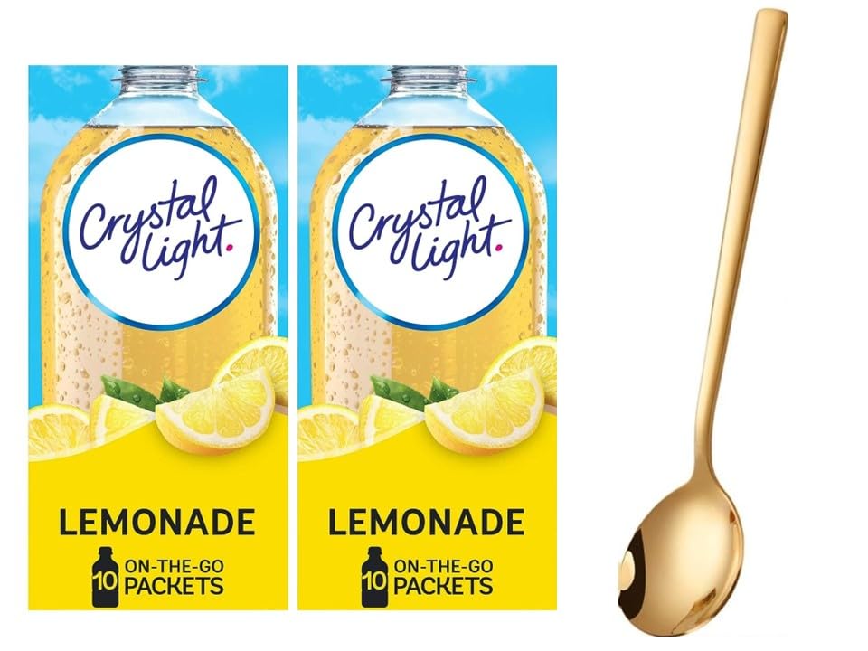 Sukkar Pasha Crystal Light On The Go Natural Lemonade 2-pack – convenient, low-calorie refreshment.
