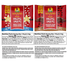 Sun-Maid Chocolate Yogurt Raisins mini bag, tasty lunchbox treat.