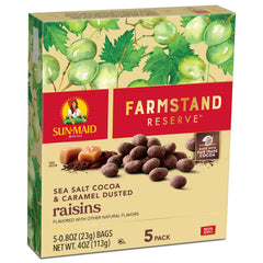 Sun-Maid Farmstand snack pouches on-the-go offer convenient, portable enjoyment.