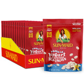 Sun-Maid Vanilla Yogurt Covered Raisins pack shot for on-the-go snacking