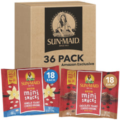 Sun-Maid Vanilla Yogurt Raisins mini bag, convenient on-the-go snack.