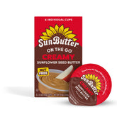 SunButter On-the-Go Cups Creamy packaging with six 1.5 oz portions.