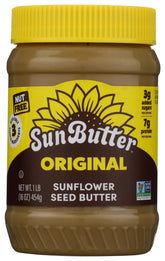 SunButter Original bottle with smooth texture for quick, nut-free spreads.