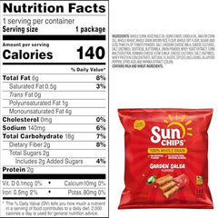 SunChips Garden Salsa wave-chip close-up emphasizes the crispy texture