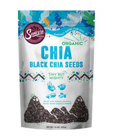 Suncore Foods Organic Black Chia Seeds front-pack image highlighting gluten-free pantry staple.
