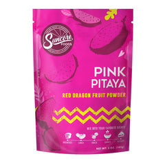Suncore Foods Pink Pitaya Powder pack delivers vibrant color for desserts and drinks