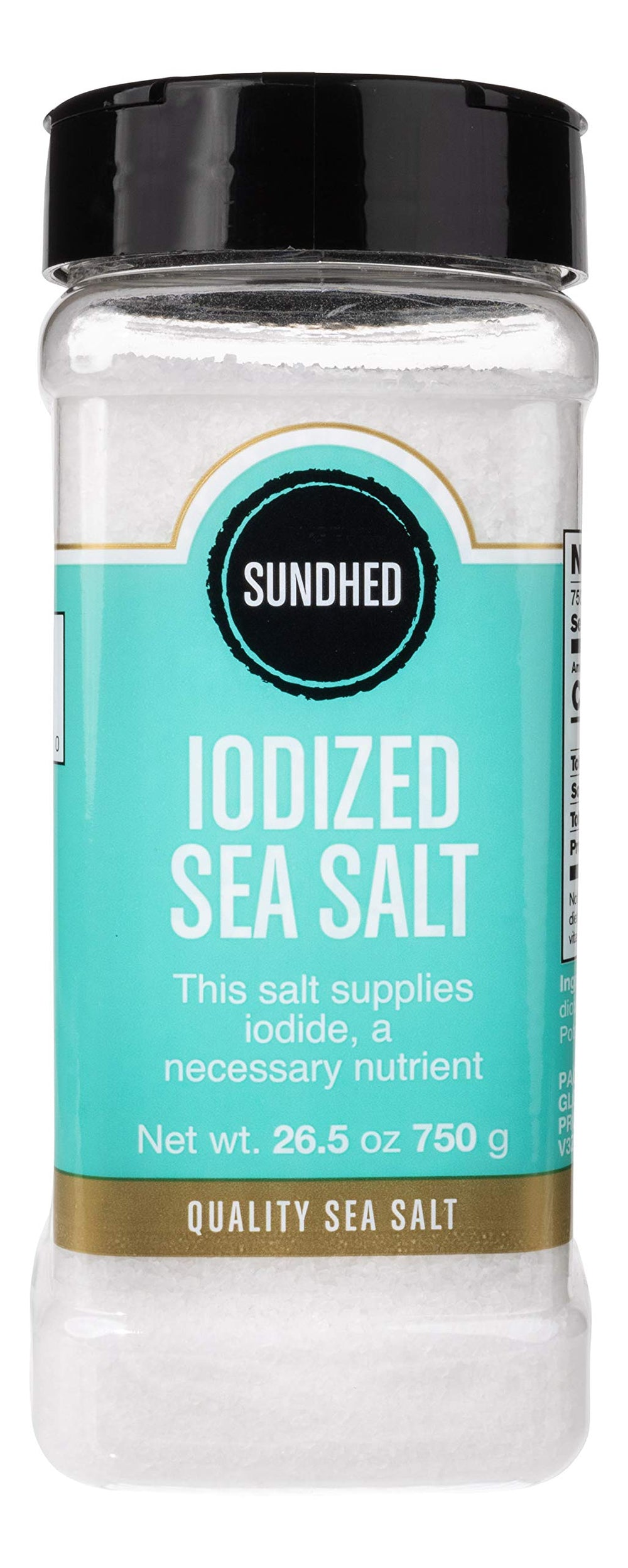 Sundhed Sea Salt Fine refill bottle pour for everyday seasoning with natural minerals.