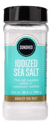 Sundhed Sea Salt Fine refill bottle pour for everyday seasoning with natural minerals.