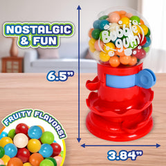 Sunny Days Toymendous gumball machine yellow side view highlighting decor and rewards.