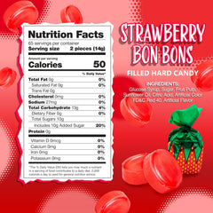 Arcor Strawberry Bon Bons individually wrapped, ideal for gifting and sharing.