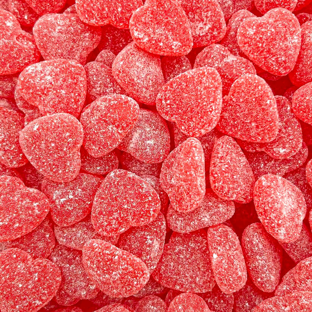 Sunny Island Candy Hearts cherry bag front view, ideal for buffets and gifting.