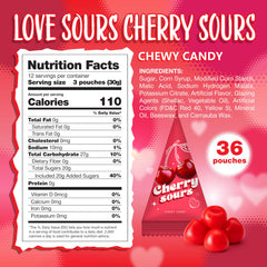Sunny Island Cherry Sours pouches provide convenient individually wrapped snacking.