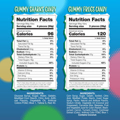 Sunny Island gummy sharks close-up shows vibrant colors for kid-friendly snacking