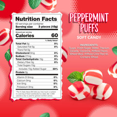 Sunny Island Peppermint Puffs close-up of mints, light and airy textures for melt-in-mouth sensation.