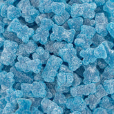 Sunny Island Sour Bears Blue Raspberry 1lb bag showing tangy chewy candy