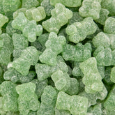 Sunny Island Sour Bears gummy candy in a 1 lb bag, vegan and dye-free for snacking