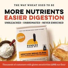 Sunrise Flour Mill unbleached bread flour loaf close-up showing smooth texture