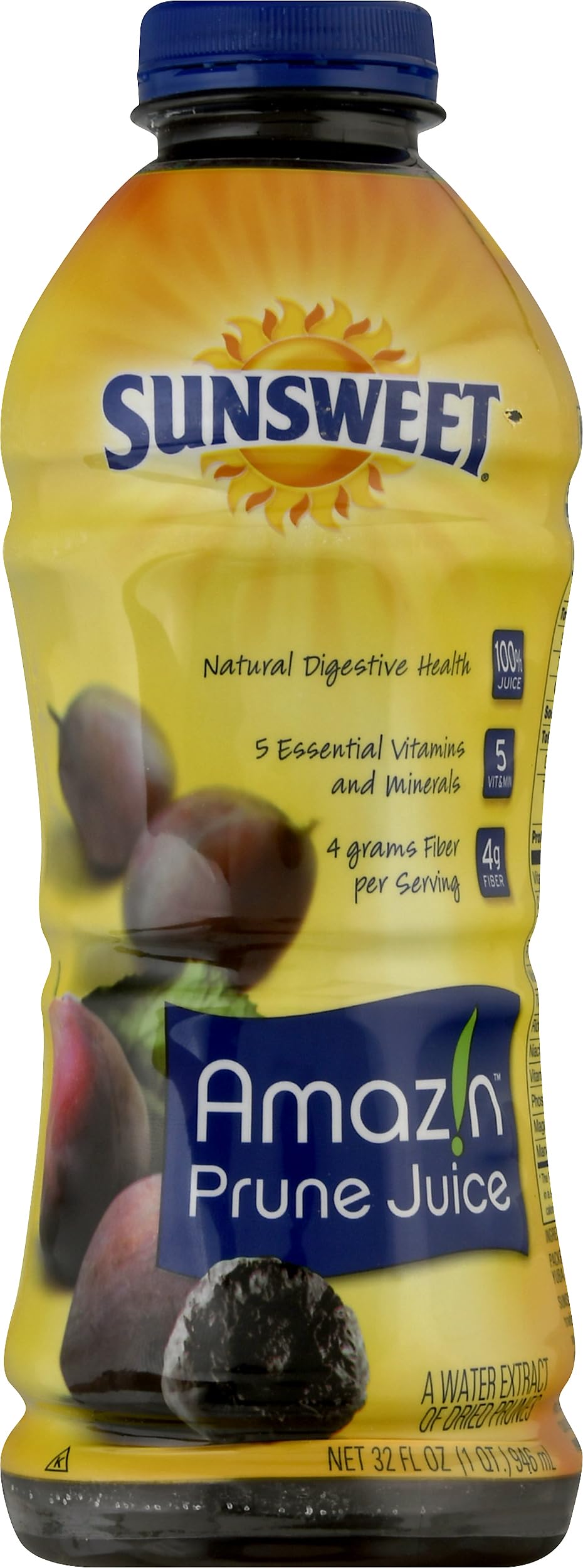 Sunsweet prune juice 32oz bottle pour, suitable for daily fruit juice usage