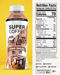 12-pack display of Super Coffee keto protein drinks
