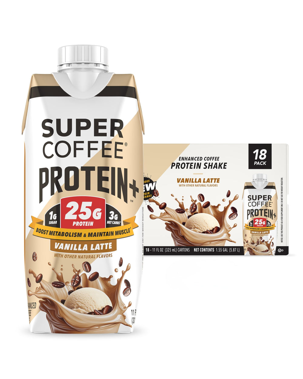 SUPER COFFEE+ Vanilla bottle ready-to-drink energy for on-the-go days.