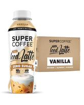 SUPER COFFEE Vanilla Latte bottle front showing ready-to-drink convenience