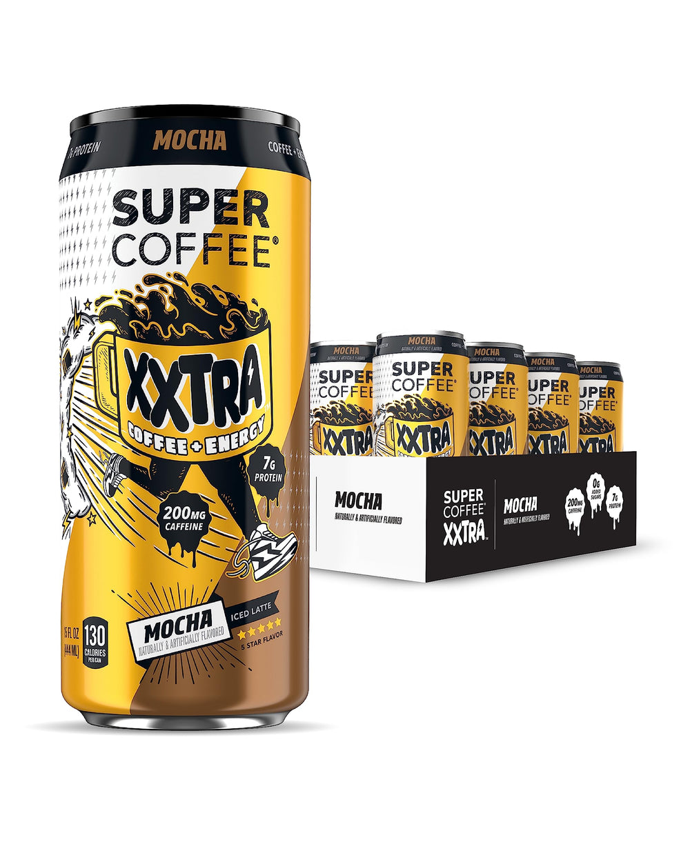 Super Coffee XXTRA mocha 15oz can, bold energy for busy mornings
