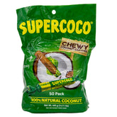 Supercoco Tirudito pack shot 400g showing 50 individually wrapped coconut candies for sharing.