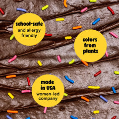 Supernatural Rainbow Softies ingredients plant-based image highlighting no artificial dyes.