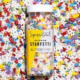 Supernatural Rainbow Starfetti bottle 3oz showing natural colors for vibrant desserts