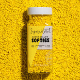 Supernatural Softies Sunny Yellow bottle with dye-free sprinkles boosts vibrant treats.