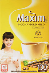 SUPOOBE Maxim Coffee Mix Mocha Gold Mild sachets offer a smooth, convenient daily pick-me-up