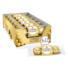 SVQQPE Ferrero Rocher 3pc box 12ct front view, ideal for gifting